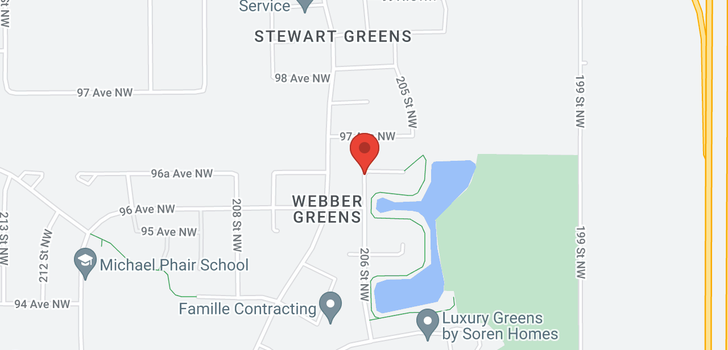map of 9872 206 ST NW